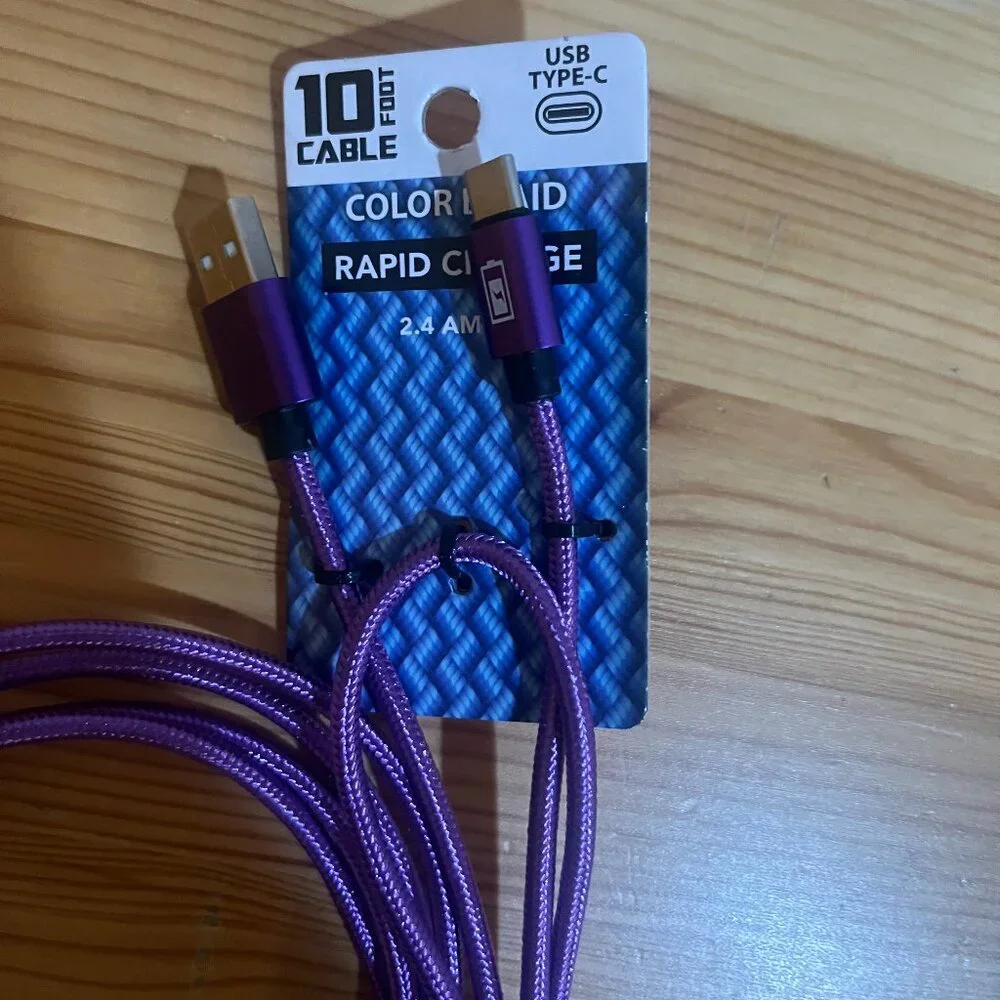 Gadget Gear 10ft Rapid Charge Charging Cable USB Type-C Brand New $10